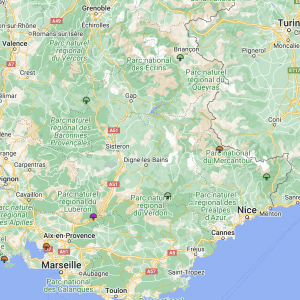 Carte des coins a morilles PACA
