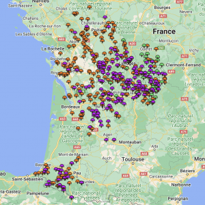 carte coins a Morilles Nouvelle-Aquitaine