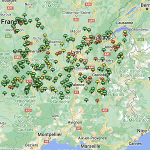 coins à girolles Auvergne-Rhône-Alpes