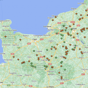 Carte cèpes Normandie