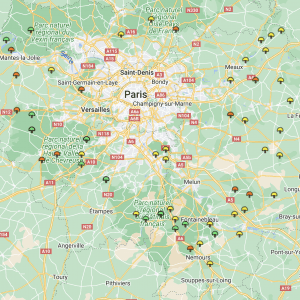 Carte cèpes Île-de-France