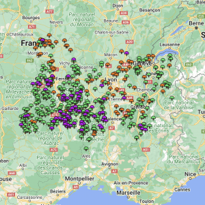 Carte cèpes Auvergne-Rhône-Alpes